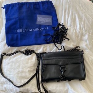 Black leather crossbody!